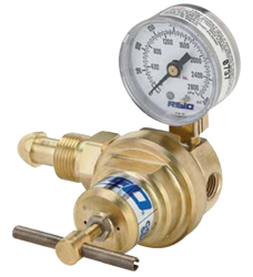 REGO LCR200A320 Tieftemperatur-Flüssigkeitsflaschenregler mit CGA-Anschluss und Manometer