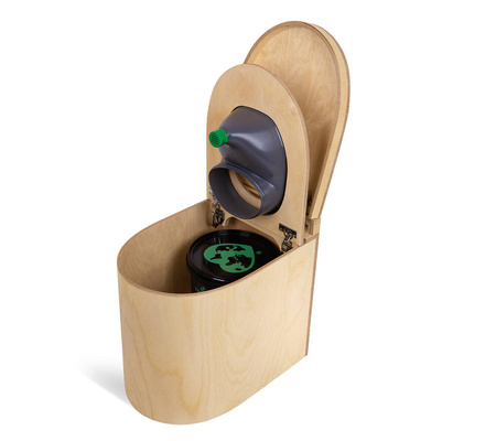 TROBOLO LunaBlœm - vorgeölte Trenntoilette aus Holz mit runder Front