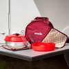 Omnia Kit 1 - Backofen Classic 2 l für den Herd mit Silikonform, Aufbackgitter, Tasche und Topflappen, 5 Teile