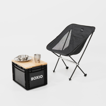 BOXIO CHAIR - ultraleichter Campingstuhl aus Aluminium 1 kg, bis 150 kg