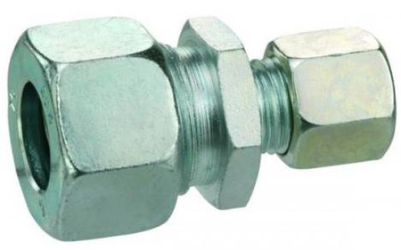 Kupplung / gerade Verschraubung GOK RVS 10 x RVS 8