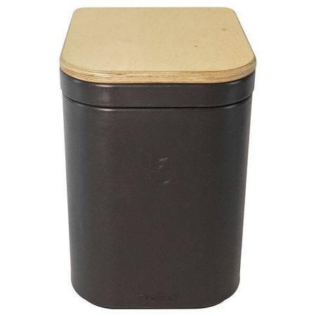 Trelino Origin L Trenntoilette Komposttoilette Anthrazit mit Holzdeckel, 10 l / 10 l, ohne Wasser und Chemie