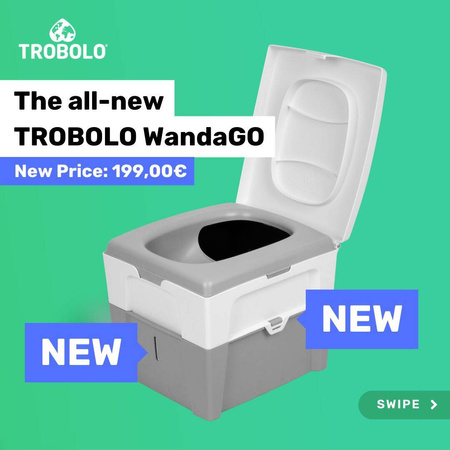 TROBOLO WandaGO Starterset – Trenntoilette, Einstreu 25 l und Beutel 6,5 l