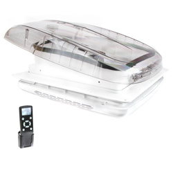 ExtraFAN Dachfenster 40x40 cm mit Ventilator - transparent