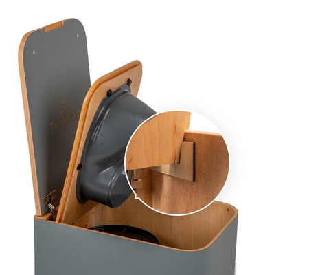 TROBOLO SilvaBlœm - Trenntoilette aus Holz, grau