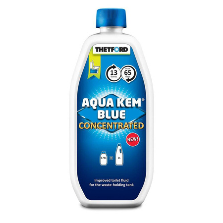 Thetford Aqua Kem Blue Konzentrat 780 ml - Sanitärzusatz für den Fäkalientank von Kassetten- und tragbaren Toiletten