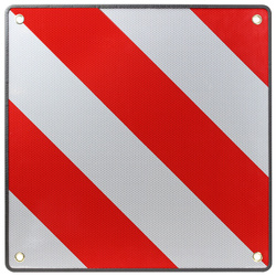 EAL Warnschild 2in1 aus Aluminium, rot-weiß, 50x50 cm