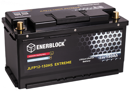 120AH LITHIUM LiFePO4 ENERBLOCK 12.8V Akku mit Heizmatte