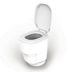 Clesana C1 wasserlose Verschweiß-Toilette mit Rund-Sockel - verschweißt Abfälle in Folie, 12 V, für Wohnmobil und Wohnwagen