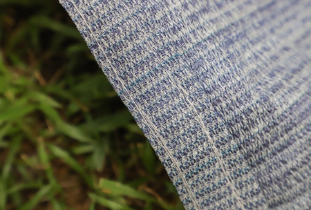 CAMPTECH Vorzeltteppich Größe 22 - 798 x 250 cm, atmungsaktiv, blau und grau, 19,75 kg