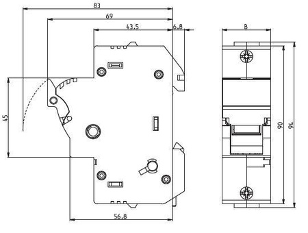Sicherungslasttrennschalter 32/50A ETI EFD 14 1p
