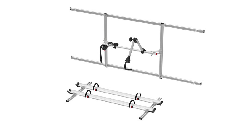Rahmen Fiamma Garage Pack Plus mit Bike-Block Haltern und Radschienen