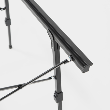 BOXIO TABLE - Campingtisch aus Aluminium für 3 Euroboxen, Beine 40-62 cm