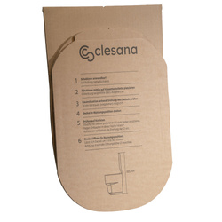 Clesana Toilettenmatte Braun Karton 35x35 cm