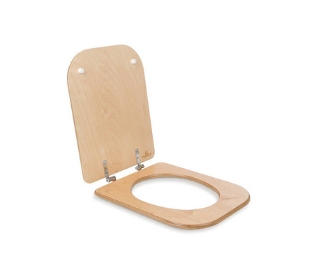 TROBOLO Urinseparator grau mit Holzsitz und Deckel - Einsatz für DIY Trenntoilette