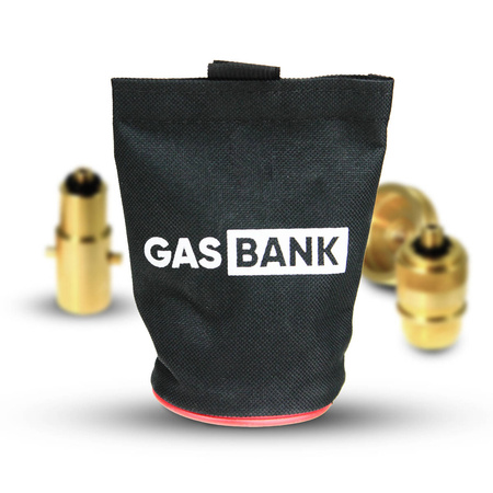 GasBank Etui für LPG-Tankadapter, 14 x Ø 7 cm - für 1 DIN- oder 3 M10-Adapter, schwarz