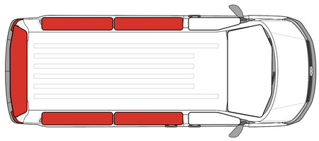 Thermoisolierung Wohnraum Renault Trafic / Opel Vivaro ab 2014, langer Radstand, für Fahrzeuge mit Schiebetür rechts - Carbest Isoflex Thermomatten, 7-lagig, 5-teilig