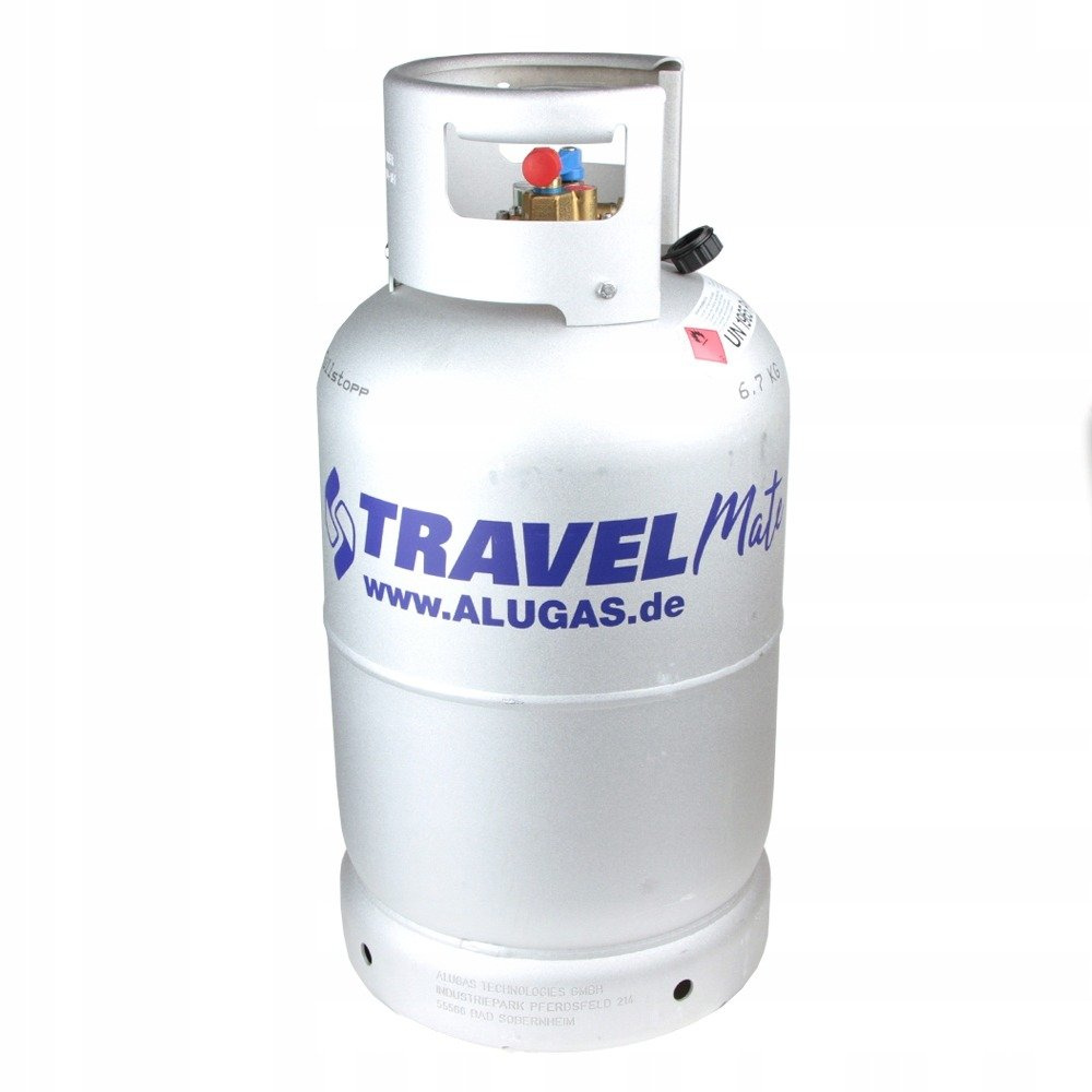 Alugas TravelMate 27,2 l (11 kg) mit Außenfüllanschluss und Adaptern - Einbau