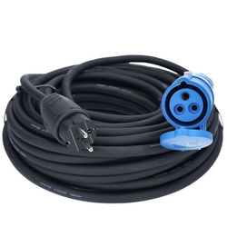 Adapterkabel Schuko -> CEE, 25 m