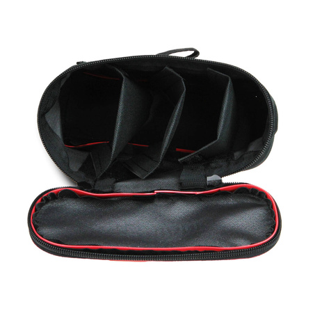 GasBank SET Koffer für LPG-Tankadapter mit 3 Trennwänden - 4 Fächer, 7,5 x 18 x 8 cm, schwarz