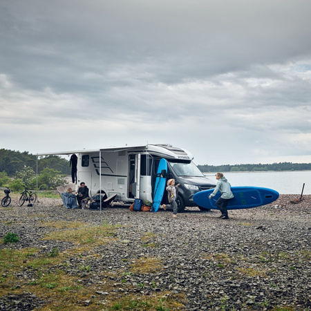 Thule Omnistor 5200 Wandmarkise 4,52 x 2,50 m - Gehäuse anthrazit, Tuch Mystic Grey, Modell 301243