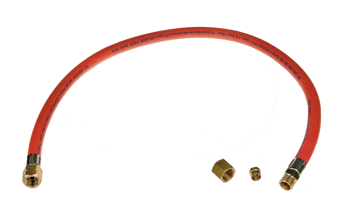 IGT 600mm Gasschlauch 1/4 LH-UEM x RVS 8mm PS 10 bar