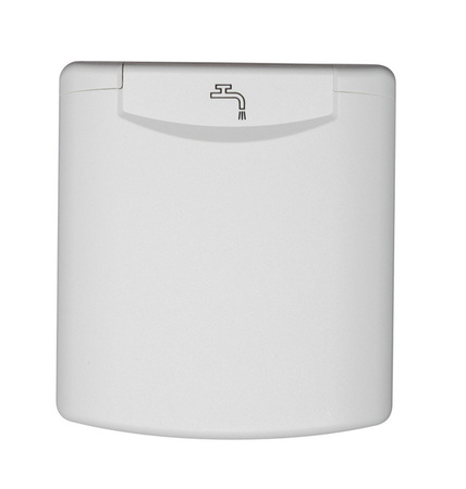 ABL City-Wasseranschluss mit Druckminderer und Magnetdeckel, weiß 130 x 145 mm - Wohnmobil und Wohnwagen