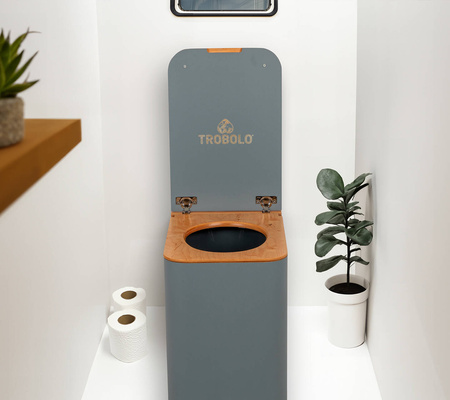 TROBOLO SilvaBlœm - Trenntoilette aus Holz, grau