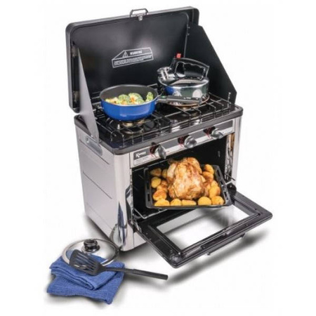 Doppelter Gaskocher und 30mbar Campingofen - Kampa Roast Master