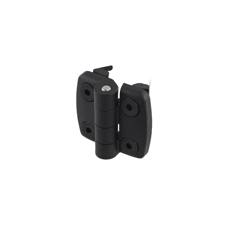 MiniTec Klappscharnier Schwarz Kunststoff-Stahl