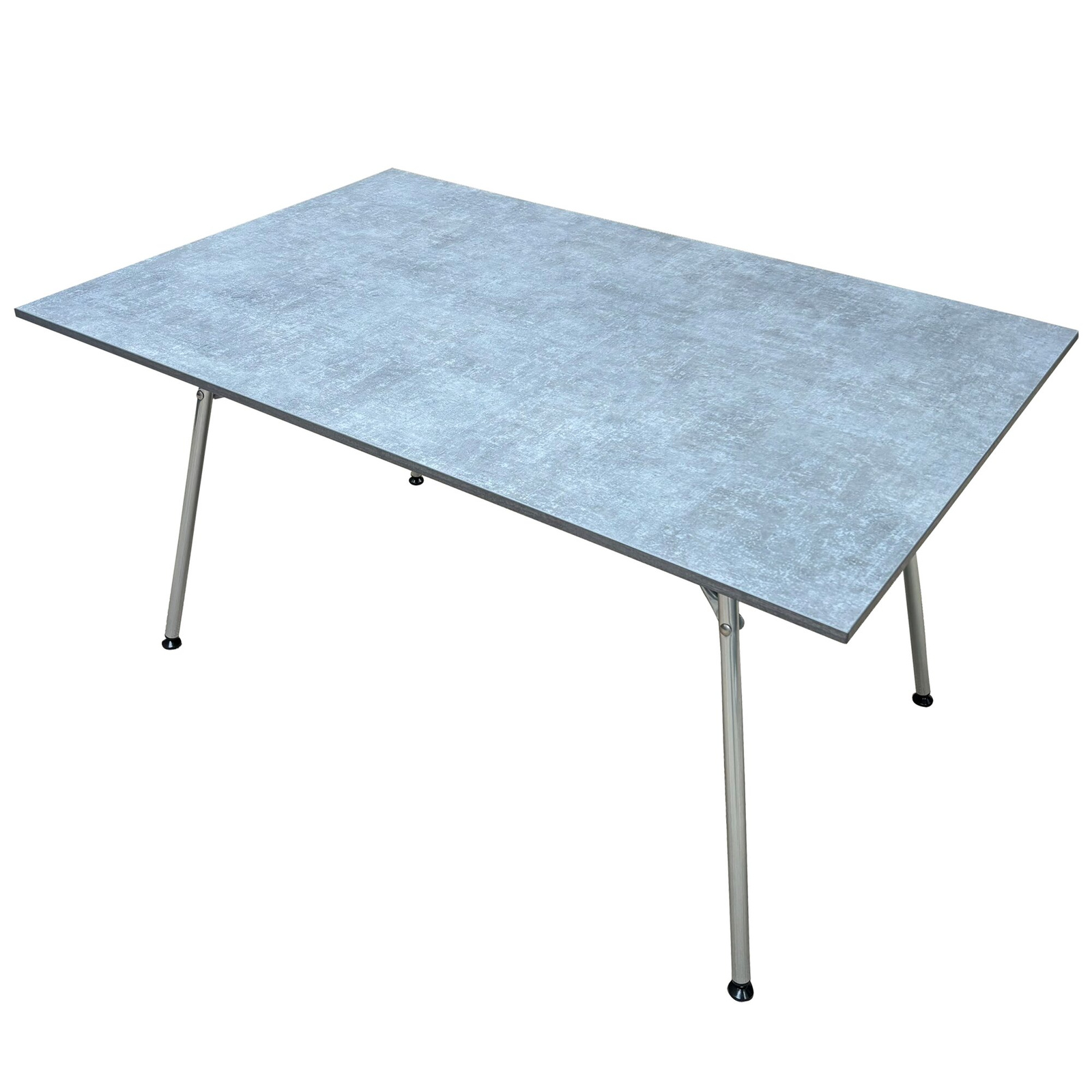 Isabella Klapptisch 138 x 90 cm, graue Platte, Stahlbeine