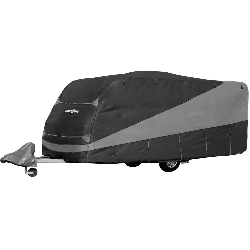 Wohnwagen unter der Schutzhülle Brunner Design 12M