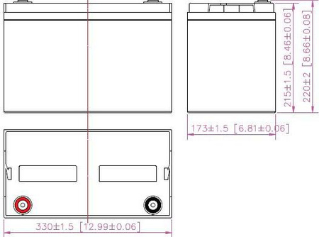 12v 100AH MW POWER Gel-Batterie