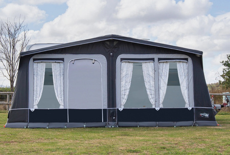 CAMPTECH Diamant Air 14 Luft-Dauervorzelt - Umlauf 975-1000 cm, Camptex All Season, 4 Fenster