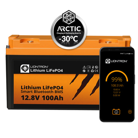 100Ah LIONTRON LX Arctic -30°C LiFePO4 12.8V smart BMS Bluetooth 15kg Akku