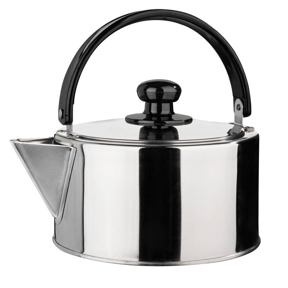 Wasserkessel Edelstahl 2,5 l mit aufgestelltem Griff