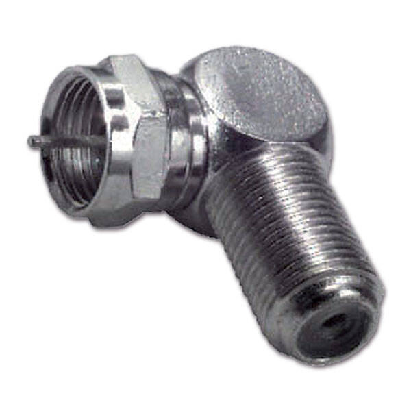 Winkeladapter F-Stecker - F-Buchse 90°, Ø 5 mm