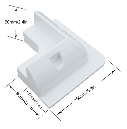 4Stück.- Montagehalterungen WHITE für Solarpaneele für Wohnmobile, Yachten, Boote und Wohnwagen
