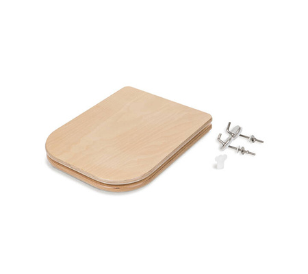 TROBOLO Urinseparator grau mit Holzsitz und Deckel - Einsatz für DIY Trenntoilette