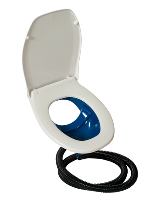 Separett Privy 501 Urintrenneinsatz mit Kunststoffsitz und Deckel, Blau