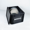 BOXIO SOLO - schwarze Eurobox mit Deckel 40 x 30 x 28 cm aus Recyclingkunststoff